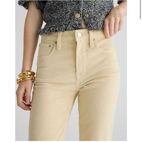 J. Crew NEW Women's Slim-Straight Corduroy Pants in Pale Bone  Size 30 - Picture 2 of 11
